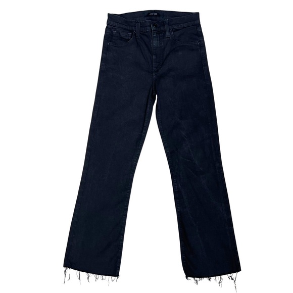 Joe’s Jeans Bassie Bae High Rise Crop Bootcut Frayed Hem Black 4 W 27 - Picture 1 of 14